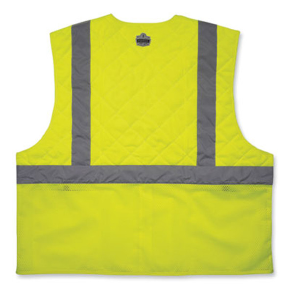 Chill-Its 6668 Class 2 Hi-Vis Safety Cooling Vest, Polymer, Small, Lime