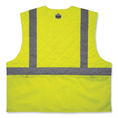 Chill-Its 6668 Class 2 Hi-Vis Safety Cooling Vest, Polymer, Medium, Lime
