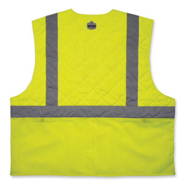 Chill-Its 6668 Class 2 Hi-Vis Safety Cooling Vest, Polymer, X-Large, Lime
