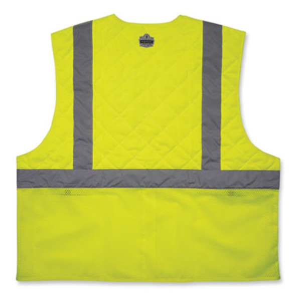 Chill-Its 6668 Class 2 Hi-Vis Safety Cooling Vest, Polymer, 2X-Large, Lime