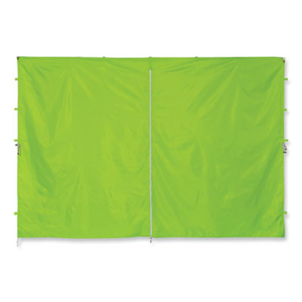 Shax 6096 Pop-Up Tent Sidewall With Zipper, Single Skin, 10 Ft x 10 Ft, Polyester, Lime