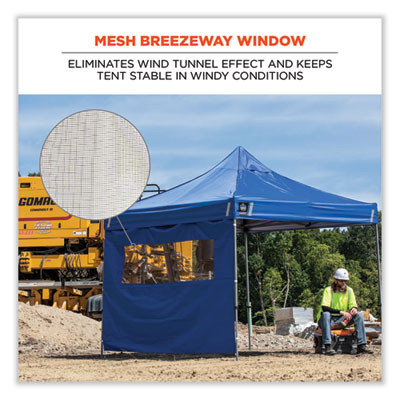 Shax 6092 Pop-Up Tent Sidewall With Mesh Window, Single Skin, 10 Ft x 10 Ft, Polyester, Lime