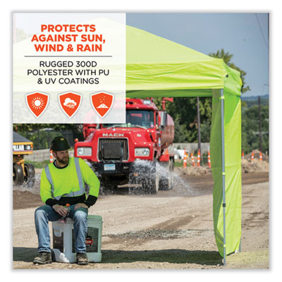 Shax 6097 Pop-Up Tent Sidewall, Single Skin, 10 Ft x 10 Ft, Polyester, Lime
