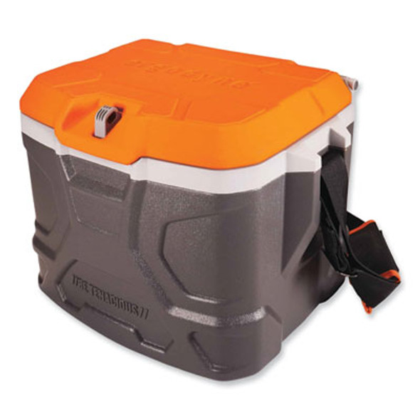 Chill-Its 5170 17-Quart Industrial Hard Sided Cooler, Orange/Gray