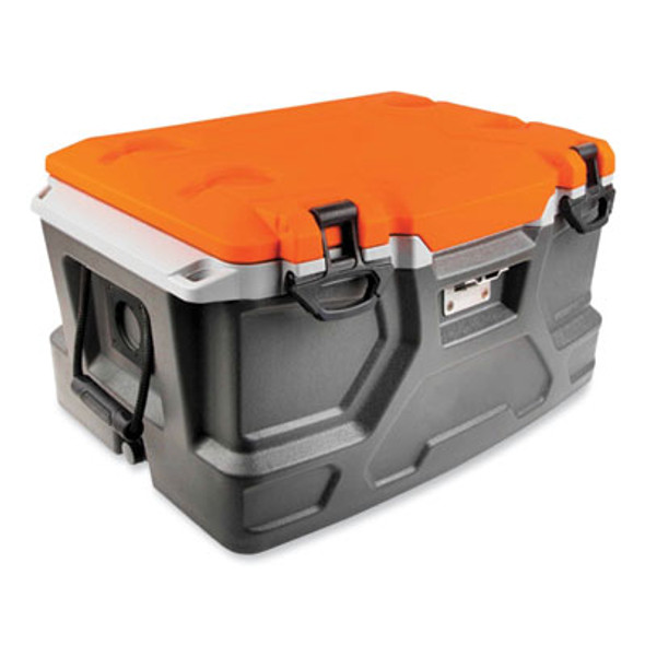 Chill-Its 5171 48-Quart Industrial Hard Sided Cooler, Orange/Gray