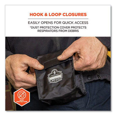 Arsenal 5184 Mouthbit Respirator Bag, 5 x 4 x 6.5, Black