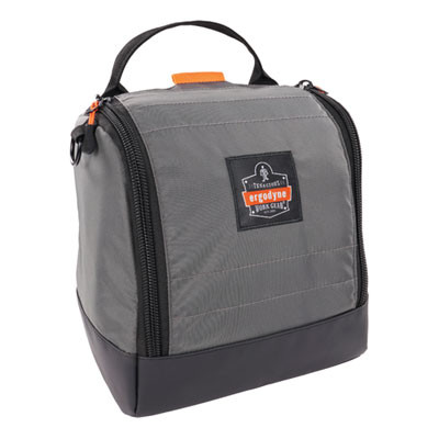 Arsenal 5185 Full Respirator Bag With Zipper Magnetic Closure, 5.5 x 9.5 x 9.5, Gray