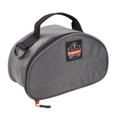 Arsenal 5187 Clamshell Half Respirator Bag With Zipper Closure, 4 x 9 x 5, Gray
