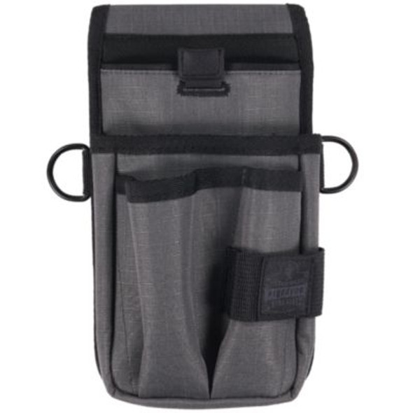 Arsenal 5569 Belt Clip Tool Pouch With Device Holster, 4 Compartments, 5 x 2 x 8.5, Polyester, Gray
