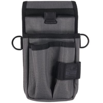 Arsenal 5569 Belt Clip Tool Pouch With Device Holster, 4 Compartments, 5 x 2 x 8.5, Polyester, Gray
