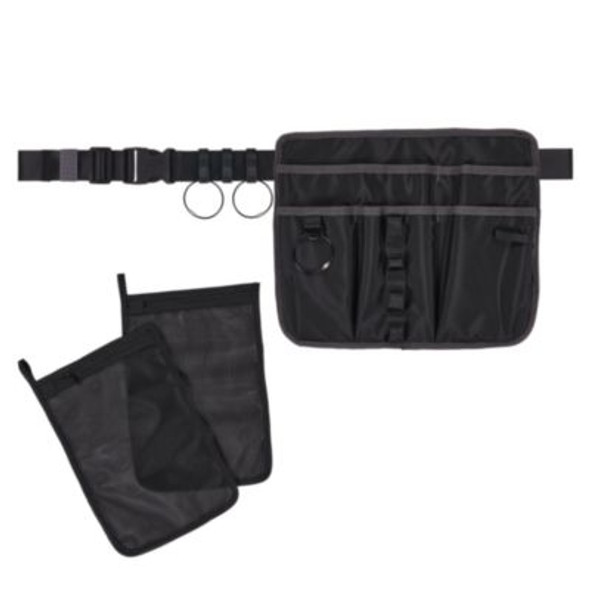 Arsenal 5715 Cleaning Apron Pouch With Pockets, 10 Compartments, 11 x 13.5, Nylon, Black
