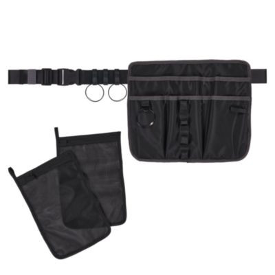 Arsenal 5715 Cleaning Apron Pouch With Pockets, 10 Compartments, 11 x 13.5, Nylon, Black