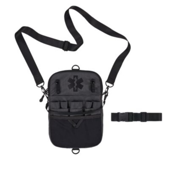 Arsenal 5717 Convertible Nurse Belt Bag, 10 Compartments, 7 x 10, Nylon, Black