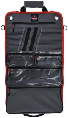 Arsenal 5874 Roll Up Tool Bag With Zipper Pockets, 5 Zippered Pockets, 7 Tool Slots, 1 x 27 x 16, Polyester, Gray