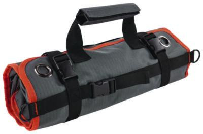 Arsenal 5874 Roll Up Tool Bag With Zipper Pockets, 5 Zippered Pockets, 7 Tool Slots, 1 x 27 x 16, Polyester, Gray