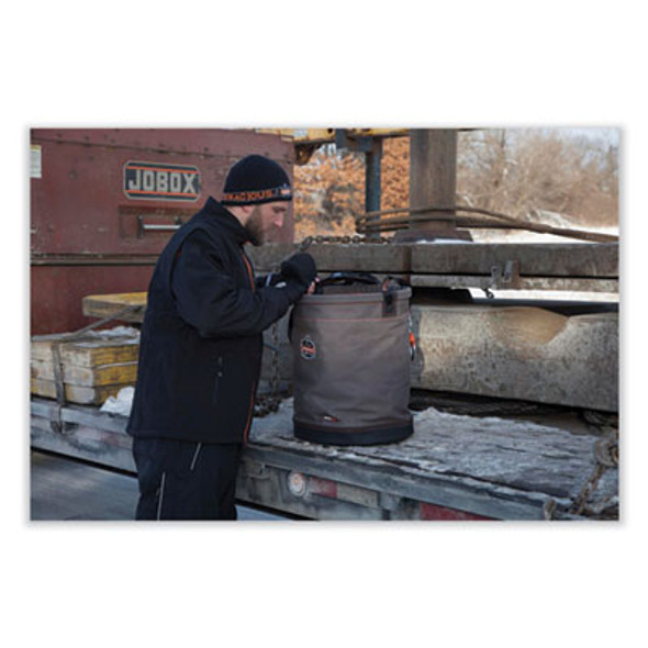 Arsenal 5945 Extra-Large Swiveling Carabiner Canvas Hoist Bucket, 150 Lb, Gray