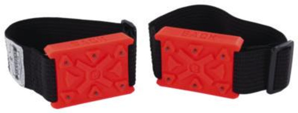 6317 Orange Ice Cleats Mid-Sole Heeled Boot, One Size Fits Most, Orange, Pair