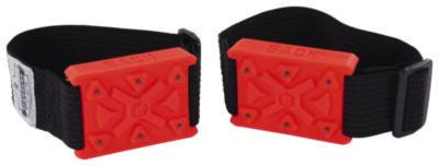 6317 Orange Ice Cleats Mid-Sole Heeled Boot, One Size Fits Most, Orange, Pair