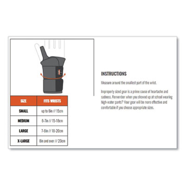 Proflex 670 Ambidextrous Single Strap Wrist Support, Medium, Fits Left/Right Hand, Black