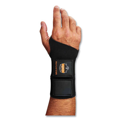 Proflex 675 Ambidextrous Double Strap Wrist Support, X-Large, Fits Left/Right Hand, Black