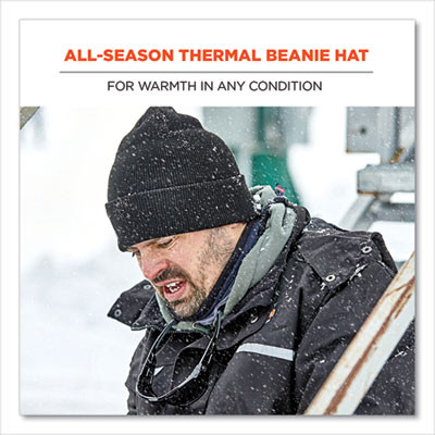 N-Ferno 6806 Cuffed Rib Knit Winter Hat, Acrylic, One Size Fits Most, Orange
