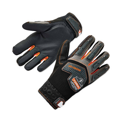 Proflex 9015F(x) Certified Anti-Vibration Gloves With Dorsal Protection, En388: 2121X, Small, Black, Pair