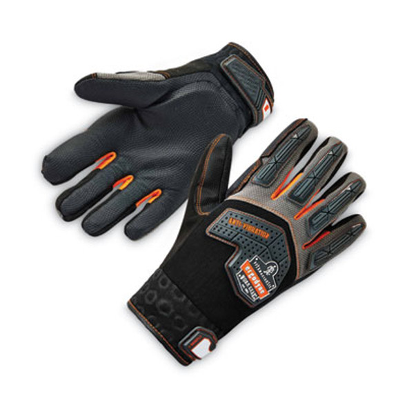 Proflex 9015F(x) Certified Anti-Vibration Gloves With Dorsal Protection, En388: 2121X, Medium, Black, Pair