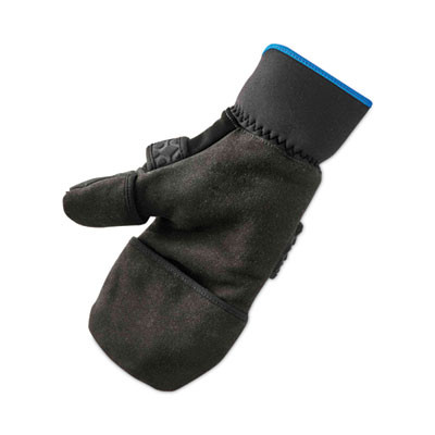 Proflex 816 Thermal Flip-Top Gloves, En388: 3423X, 9" Long, Xx-Large, Black, Pair