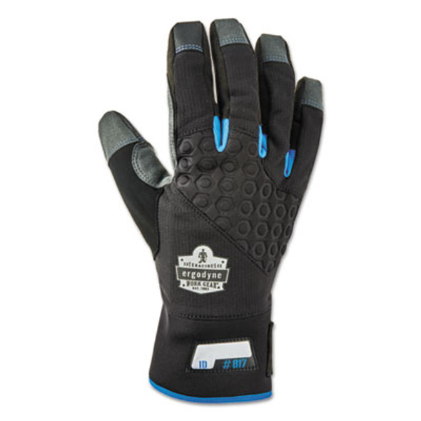 Proflex 817 Reinforced Thermal Utility Gloves, En388: 3423X, Medium, Black, Pair