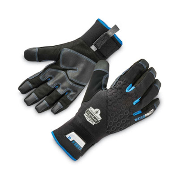 Proflex 818Wp Thermal Wp Gloves With Tena-Grip, En388: 3423X, 9" Long, Small, Black, Pair