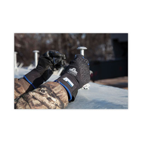 Proflex 818Wp Thermal Wp Gloves With Tena-Grip, En388: 3423X, 9" Long, Large, Black, Pair