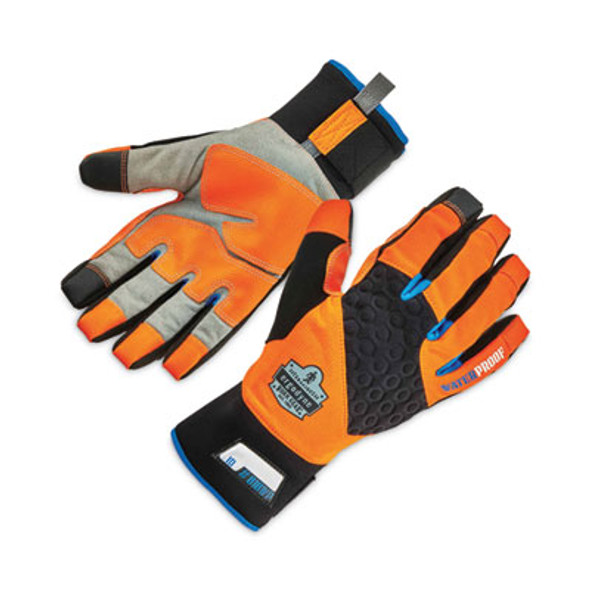Proflex 818Wp Thermal Wp Gloves With Tena-Grip, En388: 3423X, 9" Long, Large, Orange, Pair