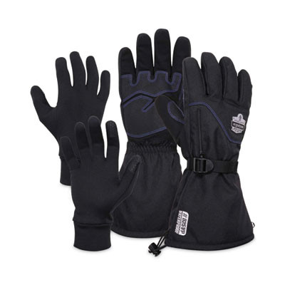 Proflex 825Wp Thermal Waterproof Winter Work Gloves, X-Large, Black, Pair