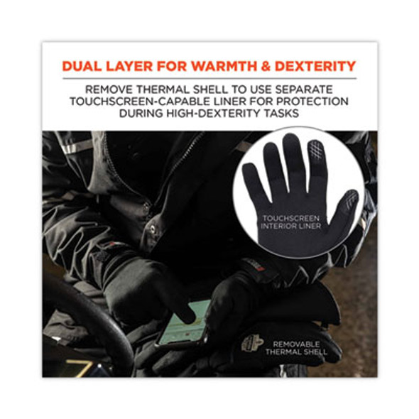 Proflex 825Wp Thermal Waterproof Winter Work Gloves, Xx-Large, Black, Pair