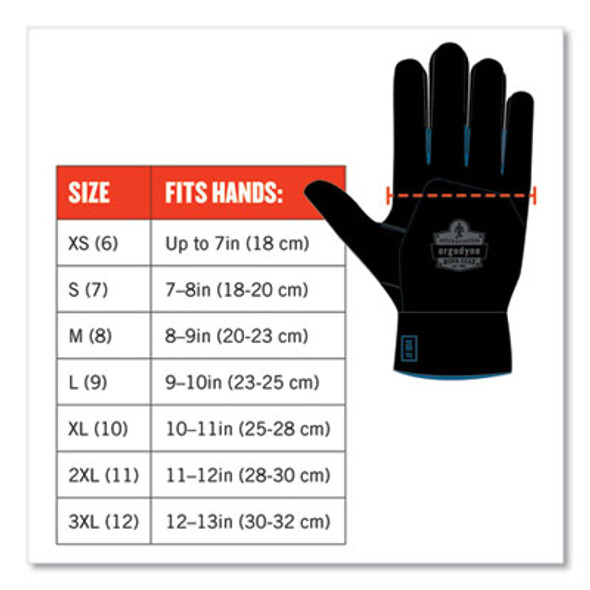 Proflex 7551 Ansi A5 Coated Waterproof Cr Gloves, En388: 4X43E, 11" Long, Xx-Large, Orange, Pair