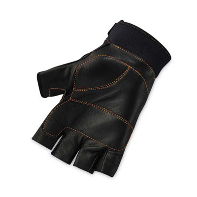 Proflex 901 Half-Finger Leather Impact Gloves, En388: 3122X, Small, Black, Pair