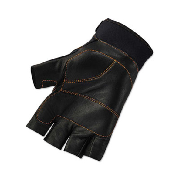 Proflex 901 Half-Finger Leather Impact Gloves, En388: 3122X, Large, Black, Pair