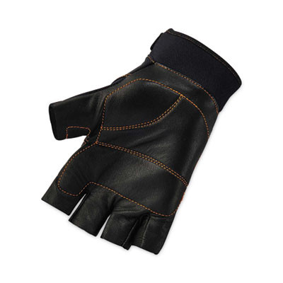 Proflex 901 Half-Finger Leather Impact Gloves, En388: 3122X, X-Large, Black, Pair
