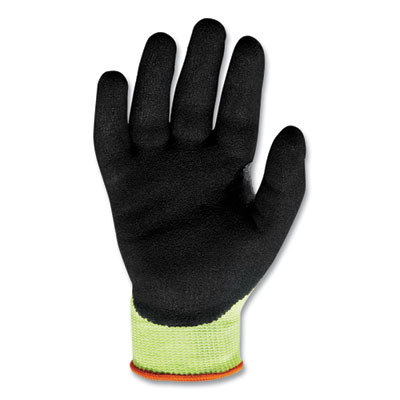 Proflex 7041 Ansi A4 Nitrile-Coated Cr Gloves, En388: 4X42D, 11" Long, X-Large, Lime, Pair