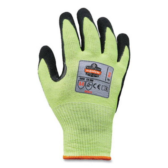 Proflex 7041 Ansi A4 Nitrile-Coated Cr Gloves, En388: 4X42D, 12" Long, Xx-Large, Lime, Pair