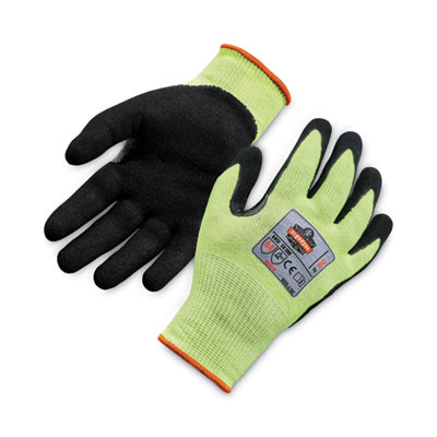 Proflex 7041 Ansi A4 Nitrile-Coated Cr Gloves, En388: 4X42D, 10" Long, Large, Lime, 144 Pairs/Carton
