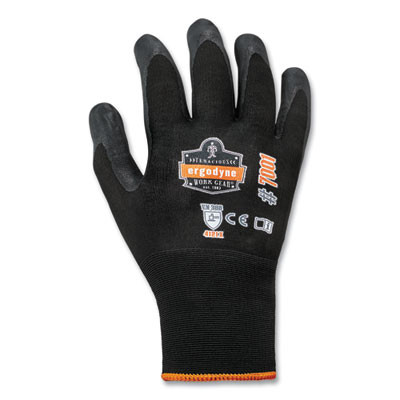 Proflex 7001-Case Nitrile Coated Gloves, En388: 4121X, 8.5" Long, Medium, Black, 144 Pairs/Carton