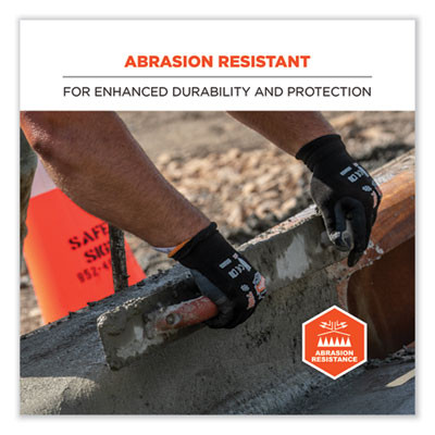 Proflex 7001-Case Nitrile Coated Gloves, En388: 4121X, 9.25" Long, X-Large, Black, 144 Pairs/Carton