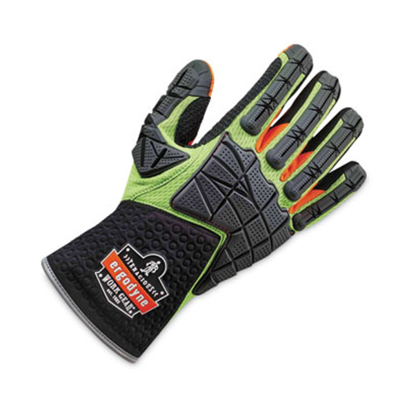 Proflex 925F(x) Standard Dorsal Impact-Reducing Gloves, En388: 4121Xp, Xx-Large, Black/Lime, Pair