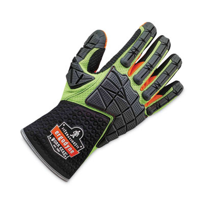 Proflex 925F(x) Standard Dorsal Impact-Reducing Gloves, En388: 4121Xp, Xx-Large, Black/Lime, Pair