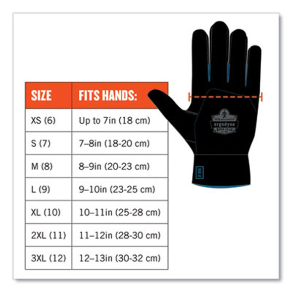 Proflex 7501-Case Coated Waterproof Winter Gloves, En388: 2131X, 10.5" Long, Large, Gray, 144 Pairs/Carton