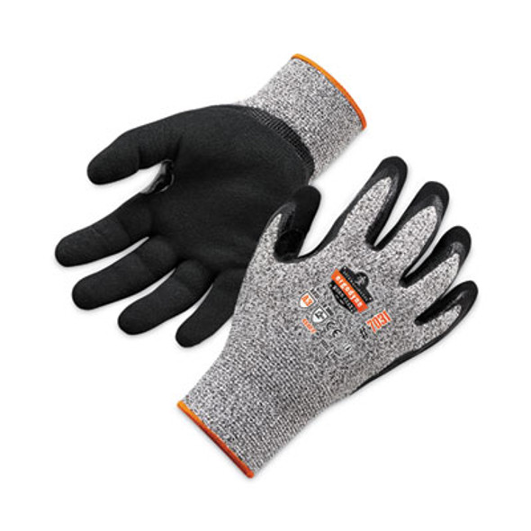 Proflex 7031 Ansi A3 Nitrile-Coated Cr Gloves, En388: 4X42C, 10" Long, Large, Gray, Pair