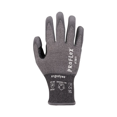 Proflex 7071 Ansi A7 Pu Coated Cr Gloves, En388: 4X42F, 9" Long, Medium, Gray, 12 Pairs