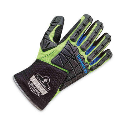 Proflex 925Wp Performance Dorsal Impact-Reducing Thermal Waterproof Gloves, En388: 3323Xp, Xx-Large, Black/Lime, Pair