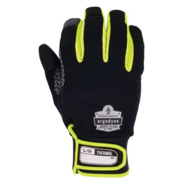 Proflex 850 Insulated Freezer Gloves, En388: 3X22B, 9" Long, Medium, Black, Pair